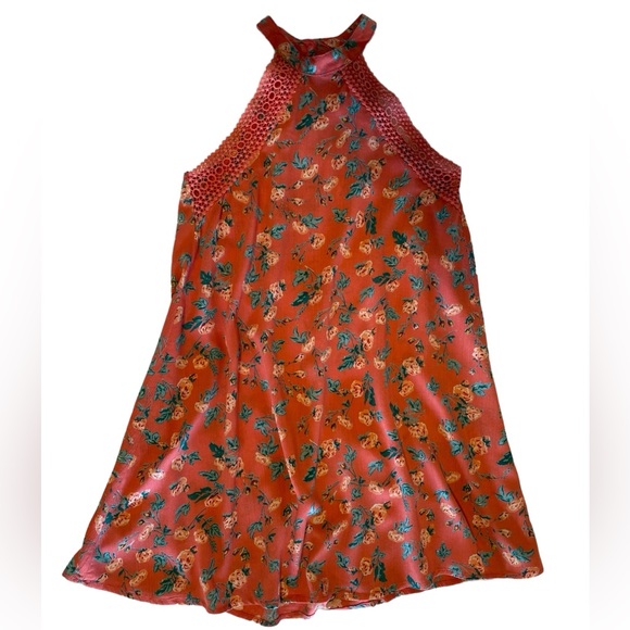 Adorable Angie Girls Sun Dress Halter Lace Peach Size M Great Condition! - Picture 2 of 13